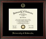 University of Colorado Gold Embossed Diploma Frame in Studio