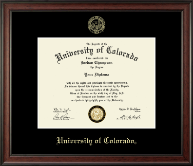 University of Colorado diploma frame - Gold Embossed Diploma Frame in Studio