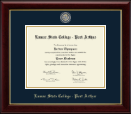 Lamar State College - Port Arthur diploma frame - Masterpiece Medallion Diploma Frame in Gallery