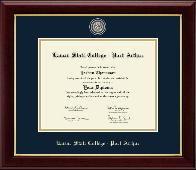 Lamar State College - Port Arthur diploma frame - Masterpiece Medallion Diploma Frame in Gallery