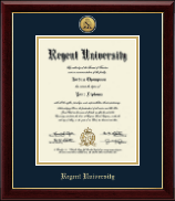 Regent University diploma frame - Gold Engraved Medallion Diploma Frame in Gallery