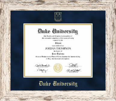 Duke University diploma frame - Gold Embossed Diploma Frame in Barnwood White