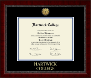 Hartwick College Gold Engraved Medallion Diploma Frame in Sutton