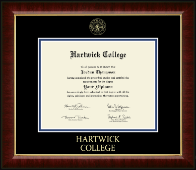 Hartwick College diploma frame - Gold Embossed Diploma Frame in Murano