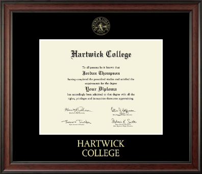 Hartwick College diploma frame - Gold Embossed Diploma Frame in Studio