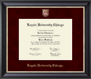 Loyola University Chicago Regal Edition Diploma Frame in Noir