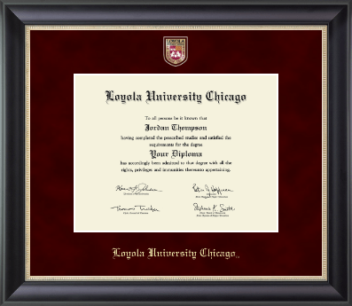 Loyola University Chicago diploma frame - Regal Edition Diploma Frame in Noir
