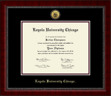 Loyola University Chicago diploma frame - Gold Engraved Medallion Diploma Frame in Sutton