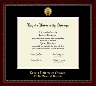 Loyola University Chicago diploma frame - Gold Engraved Medallion Diploma Frame in Sutton