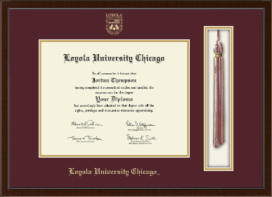 Loyola University Chicago diploma frame - Tassel & Cord Diploma Frame in Delta