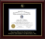 American Board for Certification in Orthotics, Prosthetics & Pedorthics Gold Embossed Diploma Frame in Gallery