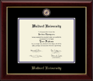 Waldorf University diploma frame - Masterpiece Medallion Diploma Frame in Gallery
