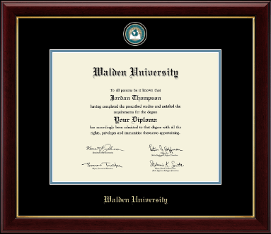Walden University diploma frame - Masterpiece Medallion Diploma Frame in Gallery