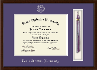 Texas Christian University diploma frame - Tassel & Cord Diploma Frame in Delta