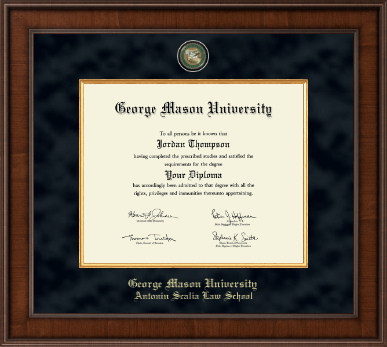 George Mason University Antonin Scalia Law School diploma frame - Presidential Masterpiece Diploma Frame in Madison