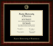 Xavier University of Louisiana Gold Embossed Diploma Frame in Murano