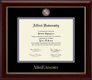 Alfred University Masterpiece Medallion Diploma Frame in Gallery