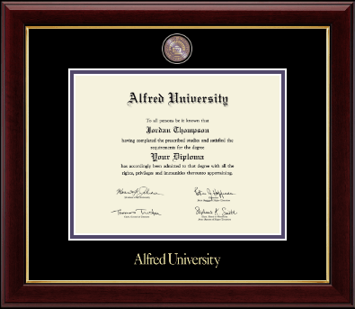 Alfred University diploma frame - Masterpiece Medallion Diploma Frame in Gallery