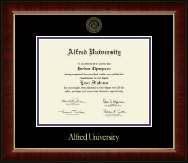 Alfred University Gold Embossed Diploma Frame in Murano