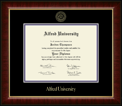 Alfred University diploma frame - Gold Embossed Diploma Frame in Murano
