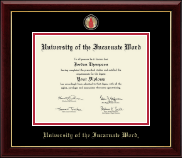 University of the Incarnate Word diploma frame - Masterpiece Medallion Diploma Frame in Gallery