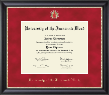 University of the Incarnate Word diploma frame - Regal Edition Diploma Frame in Noir