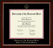 University of the Incarnate Word diploma frame - Gold Embossed Diploma Frame in Murano