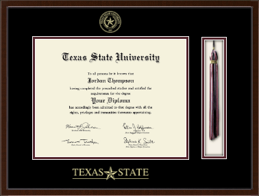 Texas State University diploma frame - Tassel & Cord Diploma Frame in Delta