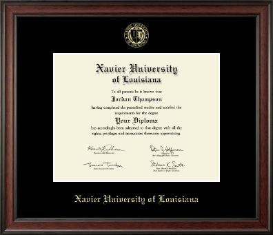 Xavier University of Louisiana diploma frame - Gold Embossed Diploma Frame in Studio