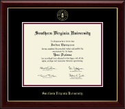 Southern Virginia University diploma frame - Gold Embossed Diploma Frame in Gallery
