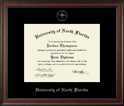 University of North Florida diploma frame - Silver Embossed Diploma Frame in Studio