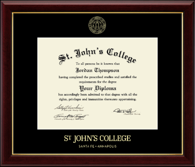 St. John's College-Santa Fe diploma frame - Gold Embossed Diploma Frame in Gallery