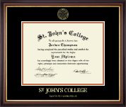 St. John's College-Santa Fe diploma frame - Gold Embossed Diploma Frame in Regency Gold