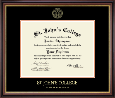 St. John's College-Santa Fe diploma frame - Gold Embossed Diploma Frame in Regency Gold