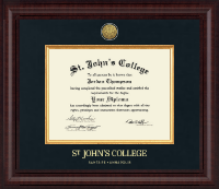 St. John's College-Santa Fe diploma frame - Presidential Gold Engraved Diploma Frame in Premier
