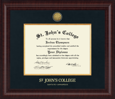 St. John's College-Santa Fe diploma frame - Presidential Gold Engraved Diploma Frame in Premier
