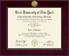 SUNY Morrisville Century Gold Engraved Diploma Frame in Cordova