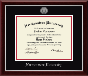 Northeastern University diploma frame - Silver Engraved Medallion Diploma Frame in Gallery Silver