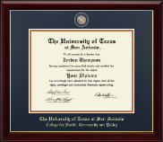 The University of Texas San Antonio diploma frame - Masterpiece Medallion Diploma Frame in Gallery