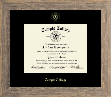Temple College diploma frame - Gold Embossed Diploma Frame in Barnwood Gray