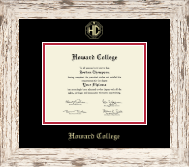 Howard College - Big Springs diploma frame - Gold Embossed Diploma Frame in Barnwood White
