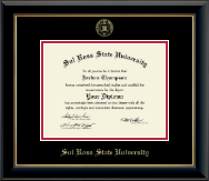 Sul Ross State University diploma frame - Gold Embossed Diploma Frame in Onyx Gold
