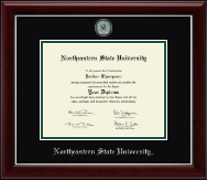 Northeastern State University Tahlequah diploma frame - Masterpiece Medallion Diploma Frame in Gallery Silver