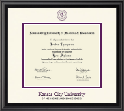 Kansas City University of Medicine and Biosciences Dimensions Diploma Frame in Midnight