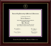 Kansas City University of Medicine and Biosciences diploma frame - Gold Embossed Diploma Frame in Gallery