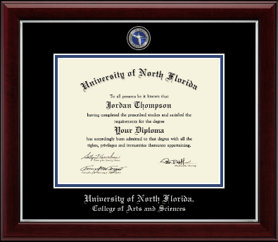 University of North Florida diploma frame - Masterpiece Medallion Diploma Frame in Gallery Silver