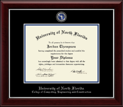 University of North Florida diploma frame - Masterpiece Medallion Diploma Frame in Gallery Silver