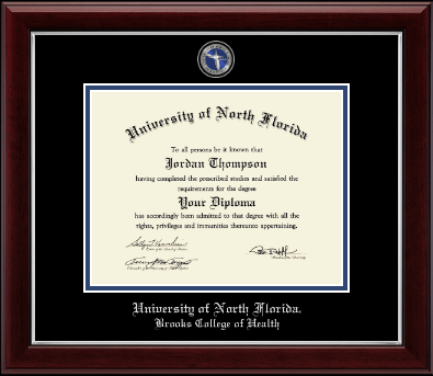 University of North Florida diploma frame - Masterpiece Medallion Diploma Frame in Gallery Silver