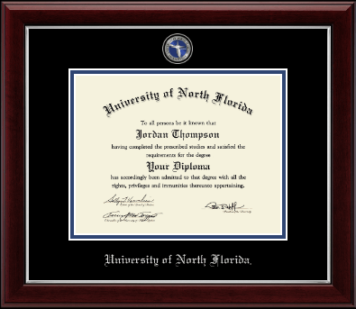University of North Florida diploma frame - Masterpiece Medallion Diploma Frame in Gallery Silver