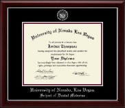 University of Nevada Las Vegas diploma frame - Silver Embossed Diploma Frame in Gallery Silver